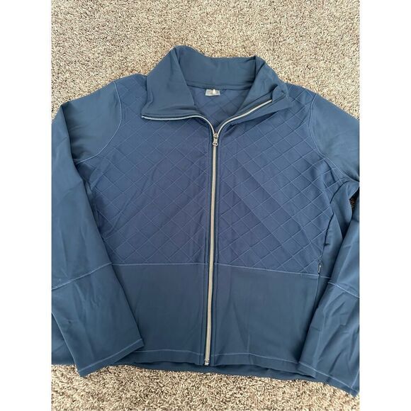 Calia by Carrie Underwood Essential Quilted Jacket Full Zip Athletic Blue XL - Picture 4 of 11